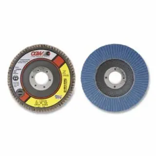 CGW Abrasives Z-Stainless Flap Disc, 4-1/2 Dia, 80 Grit, 5/8 -11 Arbor, 13300 Rpm, T27 Xl, Quantity: 10 pieces, 31235