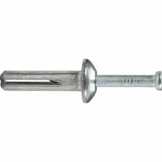 Powers Zamac Nailin Mushroom Head Nail Drive Molly Bolt, 1/4 x 2 , 100 Pieces, 02826-PWR